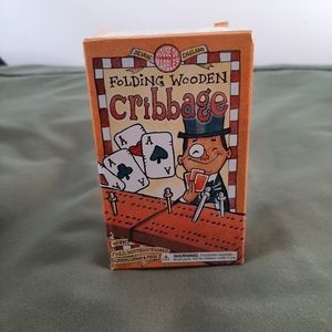 Folding wooden Cribbage Card Game